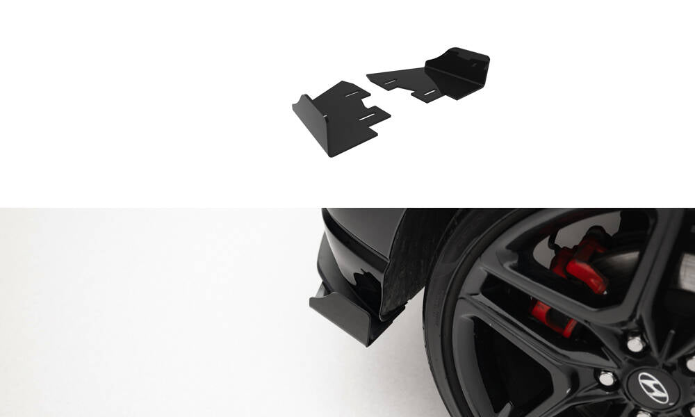 Maxton Design Hintere Seiten Flaps passend für Hyundai Veloster N Mk2 schwarz Hochglanz