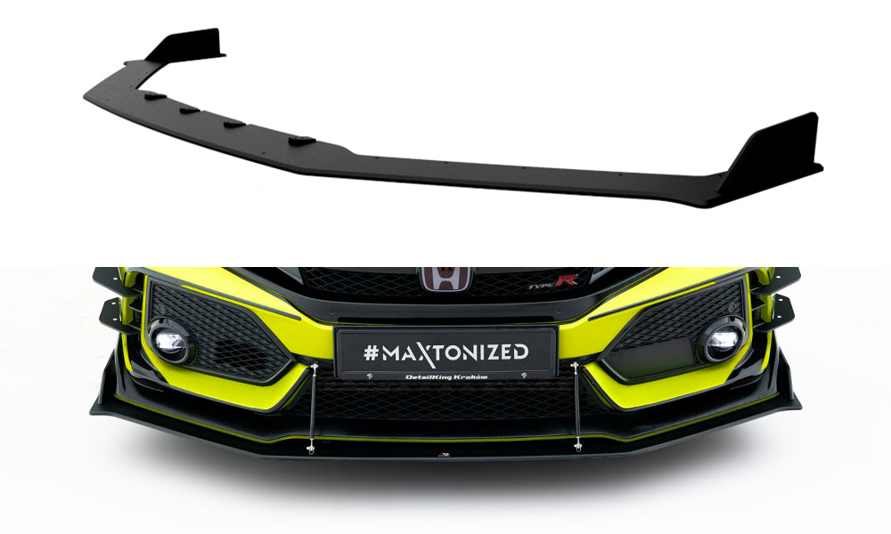 Maxton Design Street Pro Street+ Spoilerlippe Front Ansatz passend für Honda Civic Type-R Mk10 / Mk10 Facelift