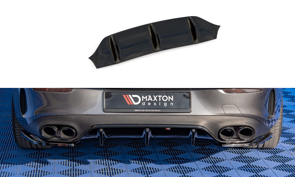 Maxton Design Diffusor Heck Ansatz passend für Mercedes-AMG E53 Coupe C238 / Cabriolet A238 schwarz Hochglanz