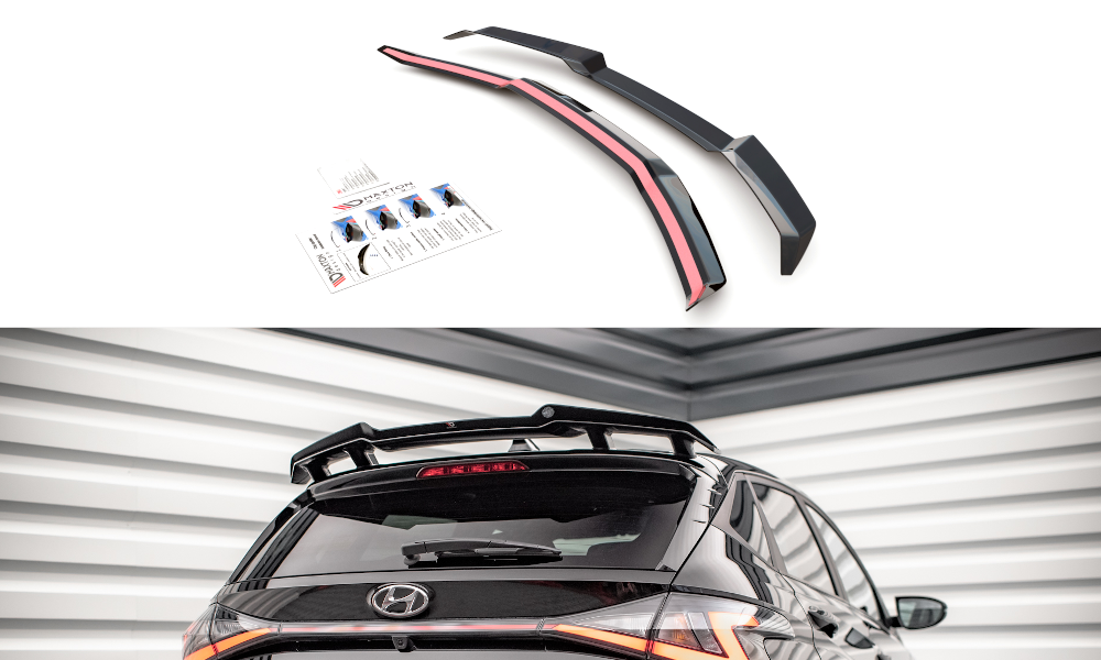 Maxton Design Spoiler CAP passend für Hyundai I20 N Mk3 schwarz Hochglanz