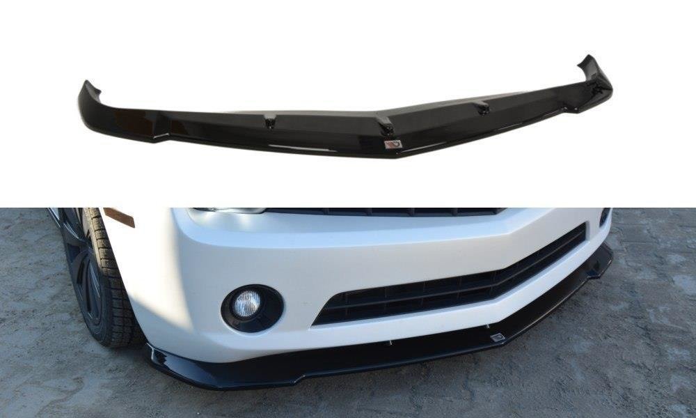 Maxton Design Street+ Spoilerlippe Front Ansatz passend für Chevrolet Camaro Standard Mk5 schwarz Hochglanz