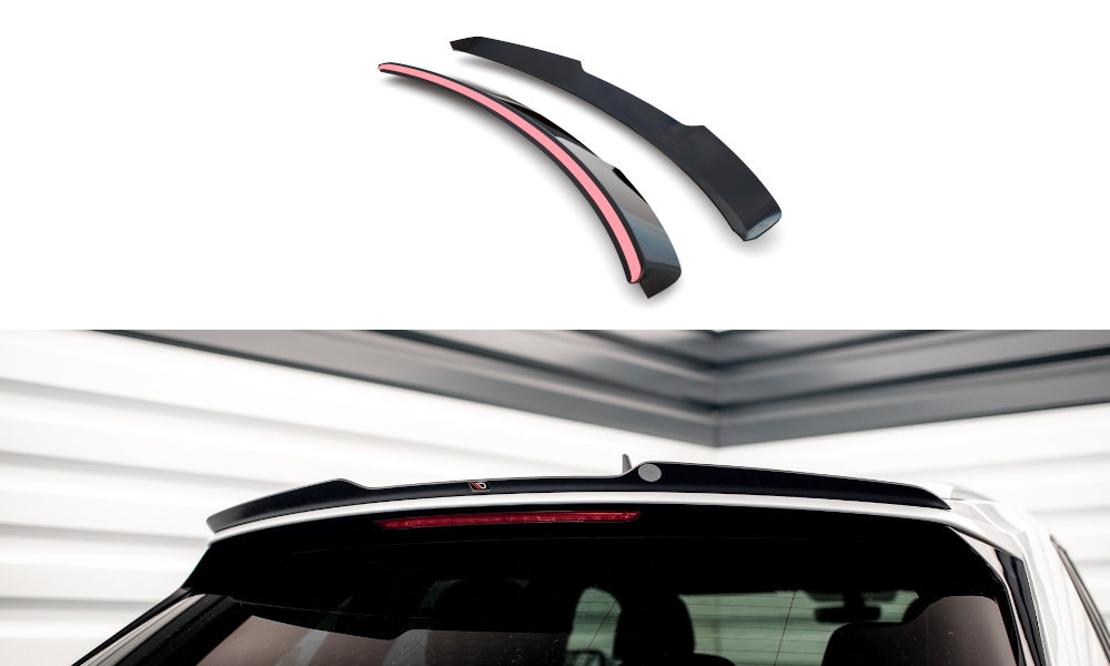 Maxton Design Spoiler CAP passend für VW Atlas Cross Sport schwarz Hochglanz