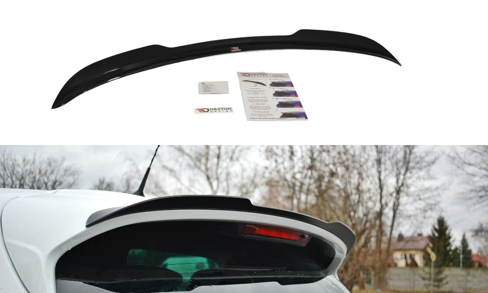 Maxton Design Spoiler CAP passend für RENAULT CLIO MK4 RS schwarz Hochglanz