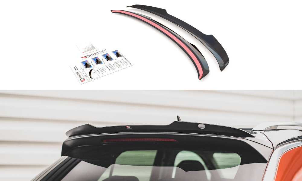 Maxton Design Spoiler CAP passend für VW T-Roc Mk1 schwarz Hochglanz