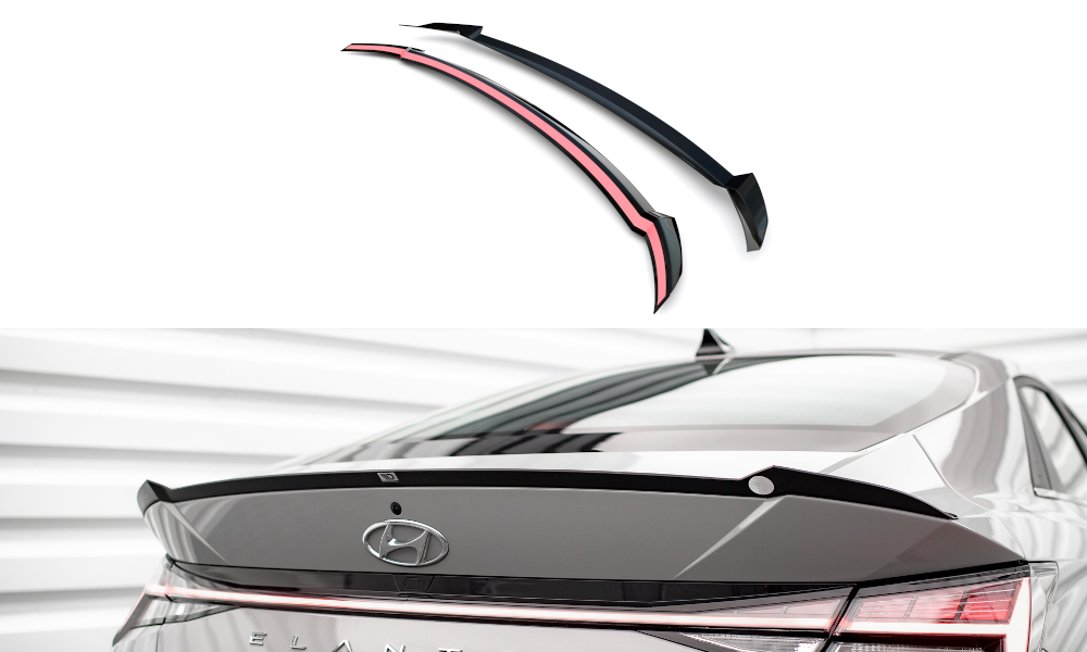 Maxton Design Spoiler CAP passend für Hyundai Elantra Mk7 schwarz Hochglanz