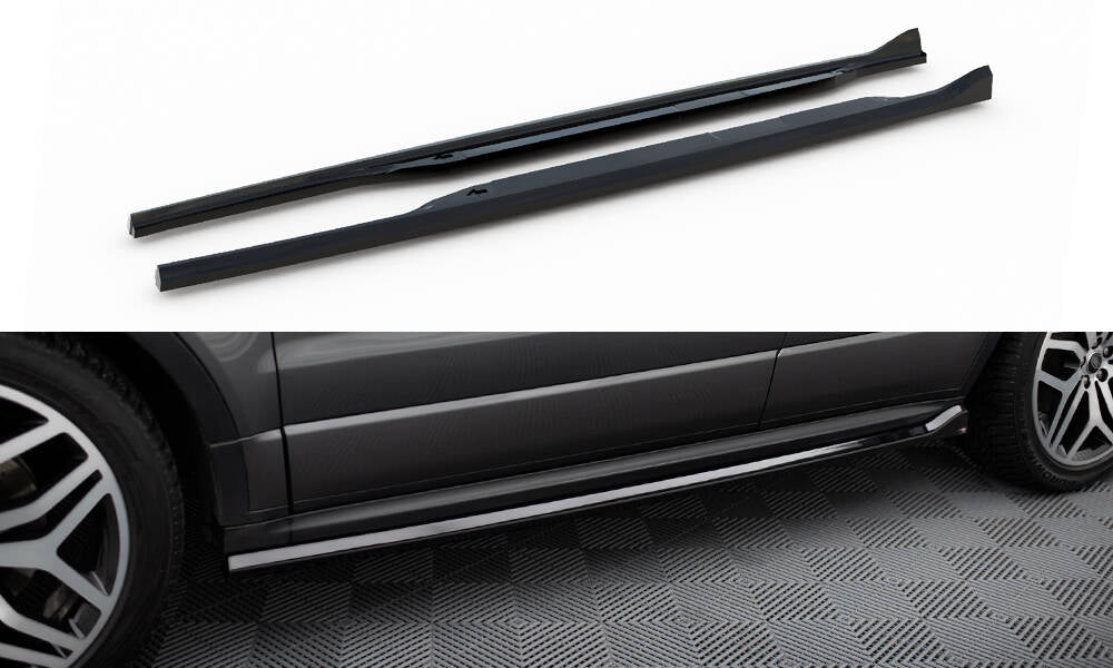 Maxton Design Street+ Seitenschweller Leisten passend für Land Rover Range Rover Evoque HSE Dynamic Mk1 Facelift schwarz Hochglanz