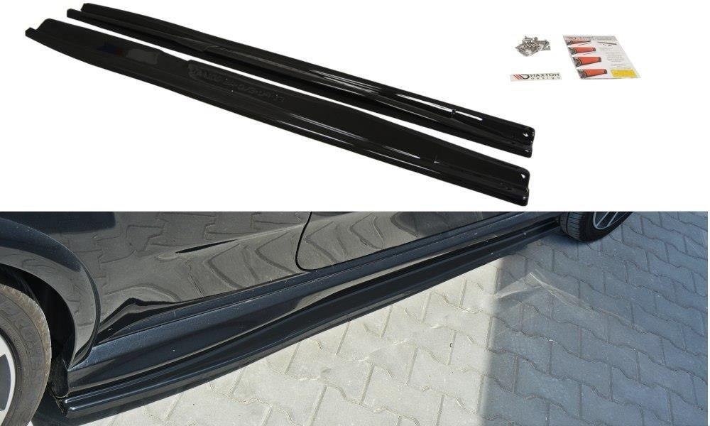 Maxton Design Street+ Seitenschweller Leisten passend für Abarth Punto Evo schwarz Hochglanz