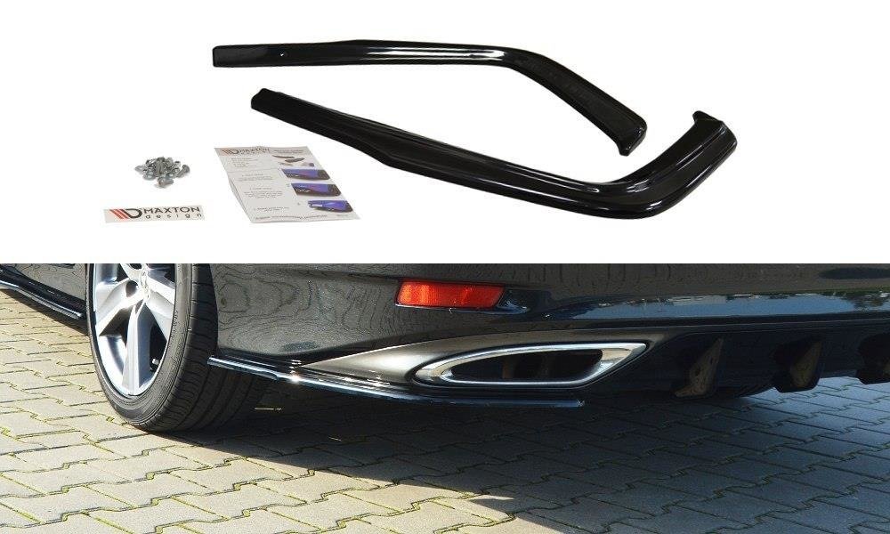 Maxton Design Heck Ansatz Flaps Diffusor passend für Lexus GS Mk4 Facelift T schwarz Hochglanz