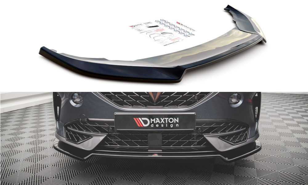 Maxton Design Street+ Spoilerlippe Front Ansatz V.3 passend für Cupra Formentor schwarz Hochglanz