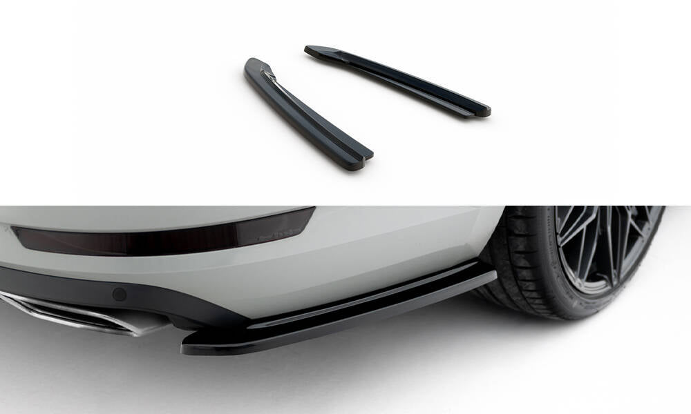 Maxton Design Heck Ansatz Flaps Diffusor V.1 passend für Skoda Superb Liftback / Combi Mk3 schwarz Hochglanz