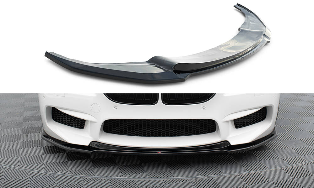 Maxton Design Street+ Spoilerlippe Front Ansatz V.2 passend für BMW M6 Gran Coupe / Coupe / Cabriolet F06 / F13 / F12 schwarz Hochglanz