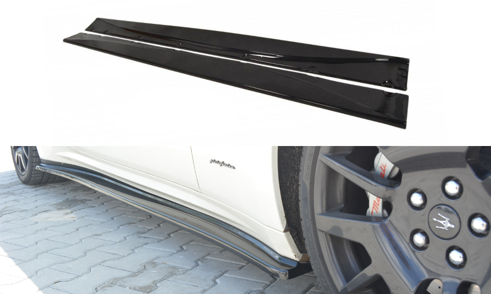 Maxton Design Seitenschweller Ansatz für MASERATI GRANTURISMO 2007-2011 Carbon Look