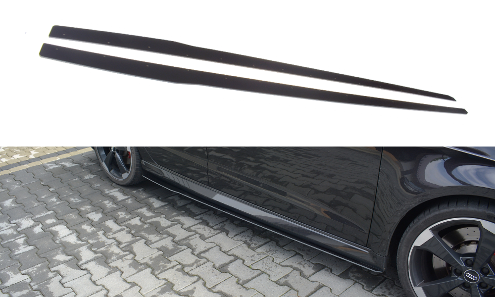 Maxton Design Sport Street+ Seitenschweller Leisten passend für V.1 passend für Audi RS3 8V FL Sportback