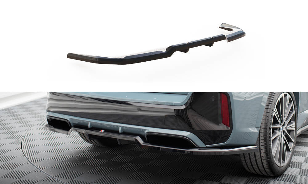 Maxton Design Street+ Mittlerer Diffusor RACE passend für BMW X1 M-Paket U11 schwarz Hochglanz