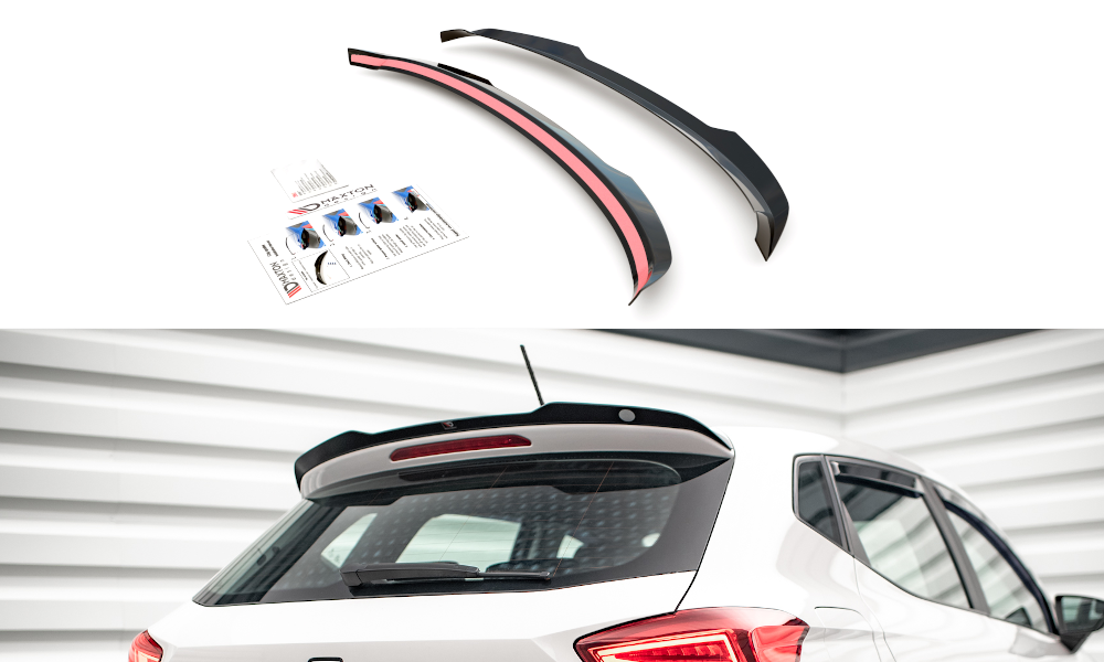 Maxton Design Spoiler CAP passend für Seat Ibiza FR/ Standard Mk5 schwarz Hochglanz