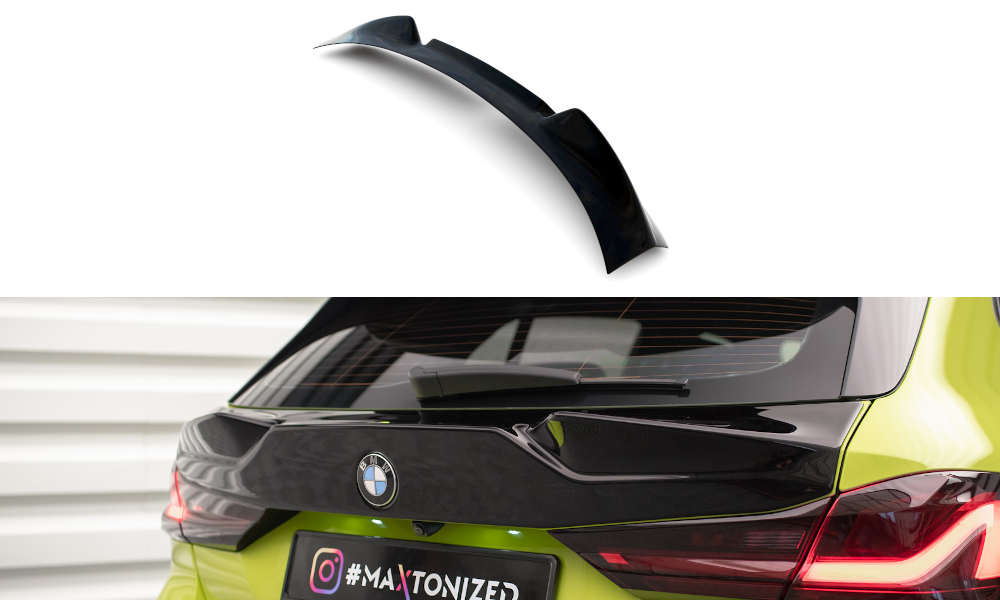 Maxton Design Heckscheiben Spoiler passend für BMW 1er M-Paket / M135i / 128ti F40 schwarz Hochglanz