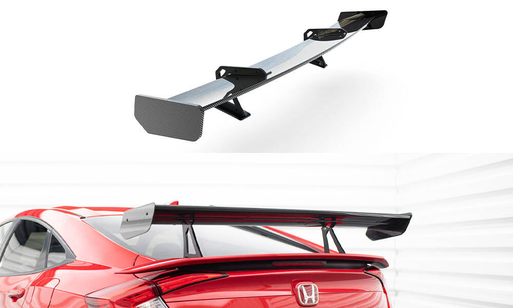 Maxton Design Carbon Spoiler With Upper Swan Mounting Honda Civic SI Mk10 für Honda Civic Mk10