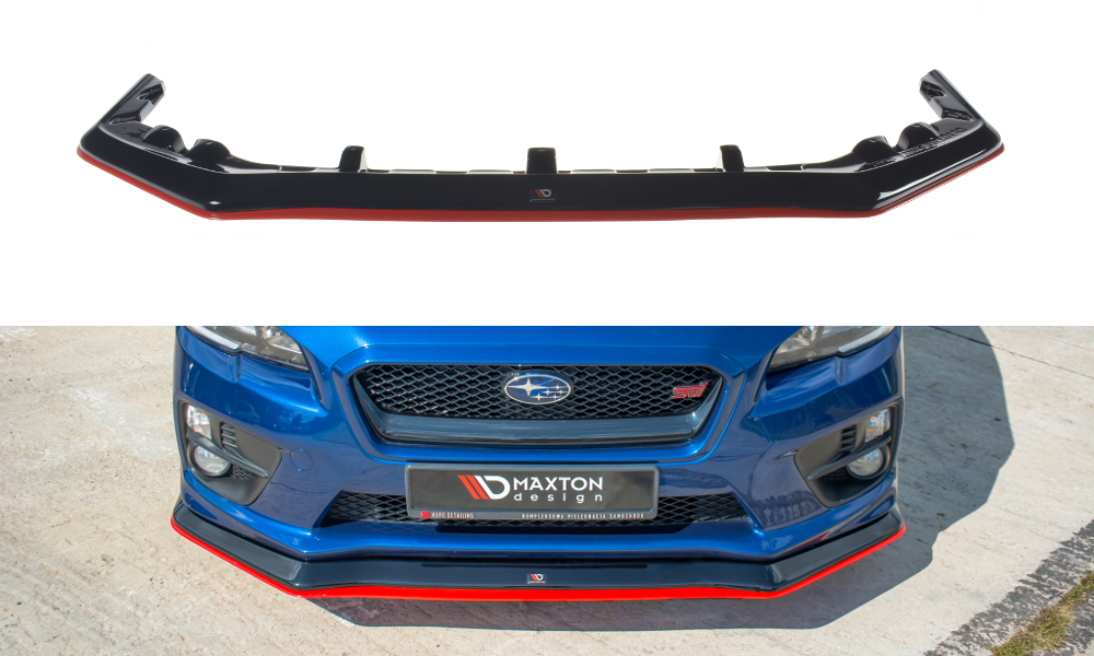 Maxton Design Street+ Spoilerlippe Front Ansatz V.3 passend für SUBARU WRX STI