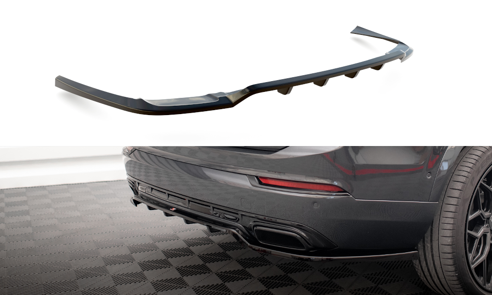 Maxton Design Street+ Mittlerer Diffusor RACE passend für Volvo XC90 R-Design Mk2 / Mk2 Facelift schwarz Hochglanz