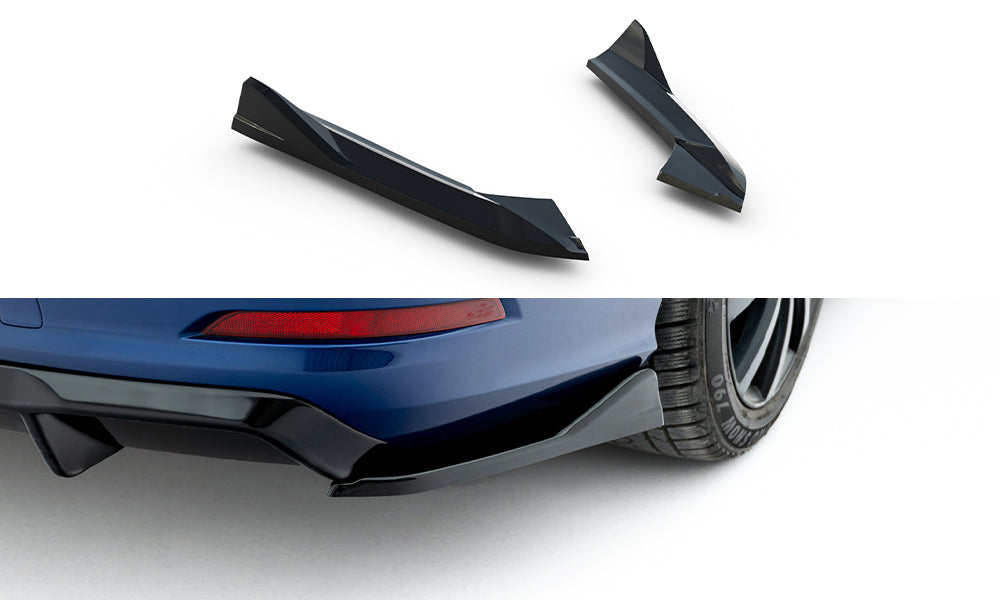 Maxton Design Heck Ansatz Flaps Diffusor passend für Audi A3 Limousine 8V schwarz Hochglanz