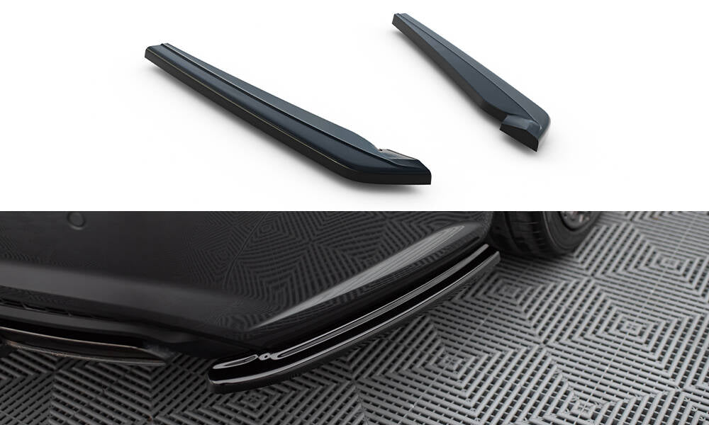 Maxton Design Heck Ansatz Flaps Diffusor V.1 passend für Audi A6 / A6 C7 S-line/ S6 C7 Facelift schwarz Hochglanz