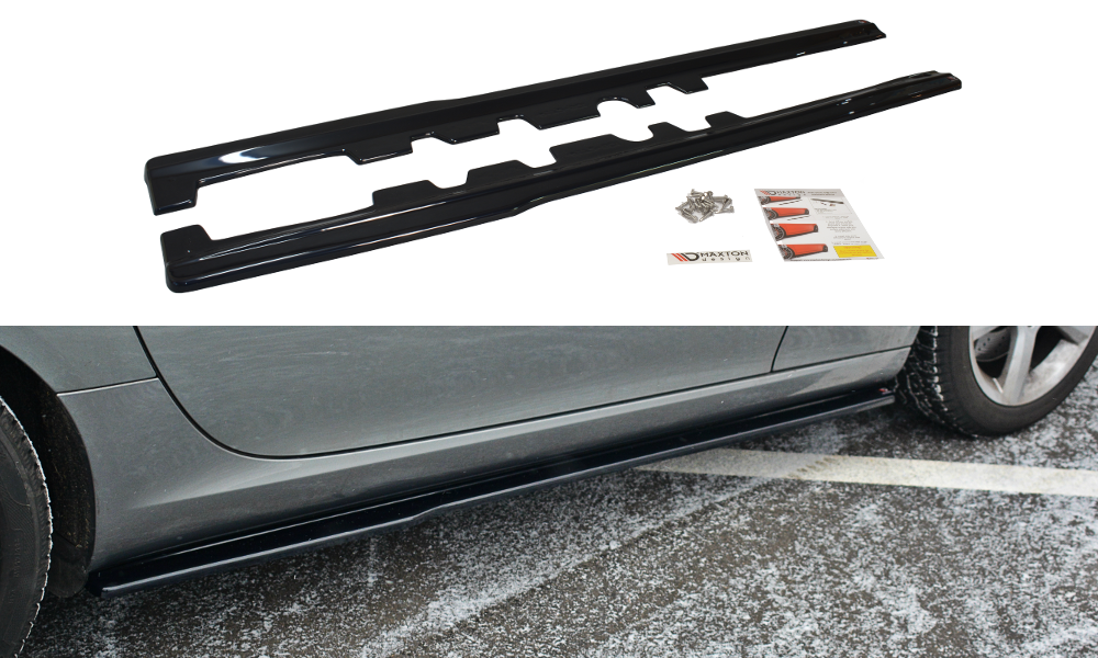 Maxton Design Street+ Seitenschweller Leisten passend für Mercedes-Benz SLK R172 schwarz Hochglanz