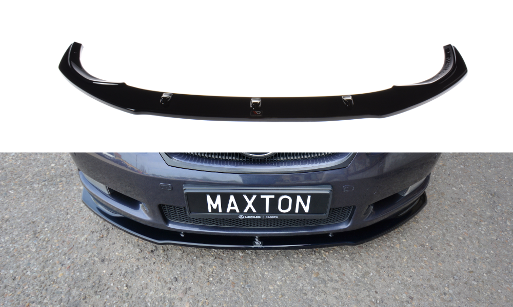 Maxton Design Street+ Spoilerlippe Front Ansatz V.1 passend für Lexus GS Mk3 schwarz Hochglanz