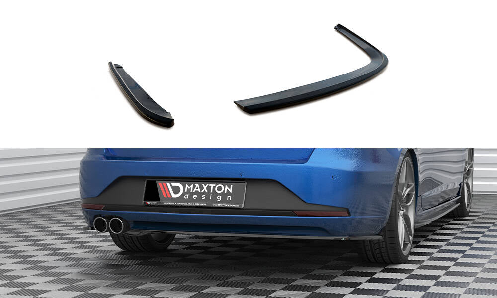 Maxton Design Heck Ansatz Flaps Diffusor V.3 passend für Seat Leon FR Sportstourer Mk3 schwarz Hochglanz