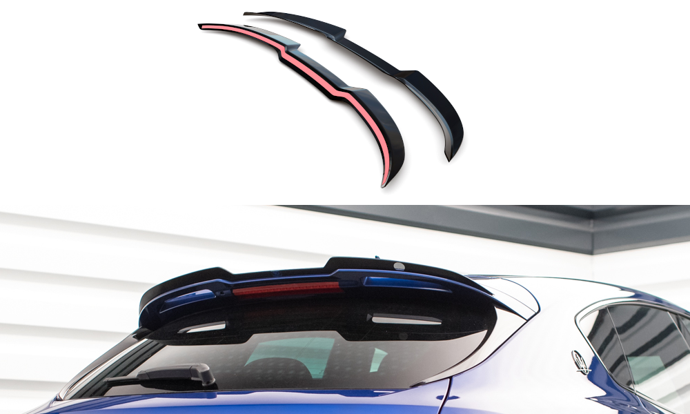Maxton Design Spoiler CAP passend für Maserati Levante Mk1 schwarz Hochglanz