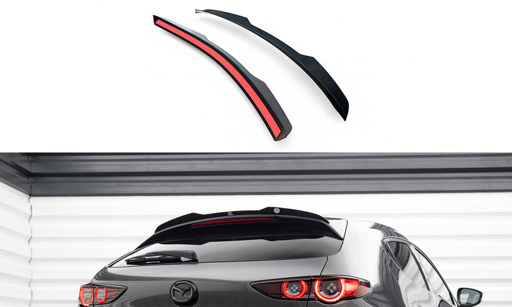 Maxton Design Spoiler CAP passend für Mazda 3 Mk4 schwarz Hochglanz