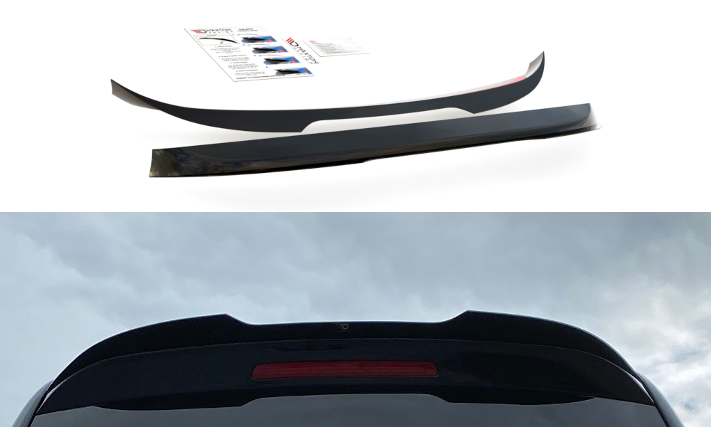 Maxton Design Spoiler CAP passend für VW Caddy Mk. 4 schwarz Hochglanz