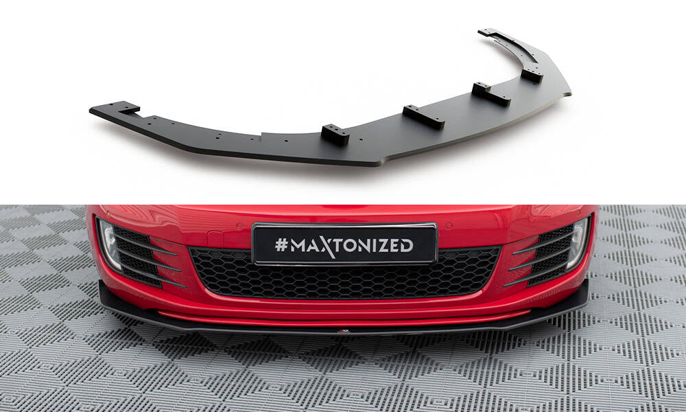 Maxton Design Street Pro Street+ Spoilerlippe Front Ansatz passend für / Frontansatz V.3 VW Golf GTI Mk6
