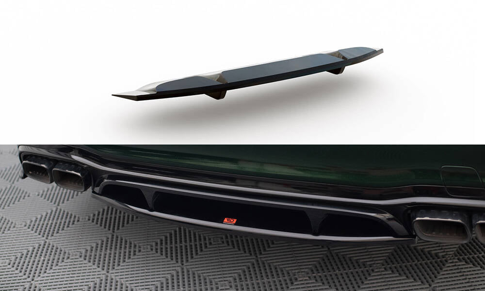 Maxton Design Street+ Mittlerer Diffusor RACE passend für Mercedes-AMG E63 W213 Facelift schwarz Hochglanz