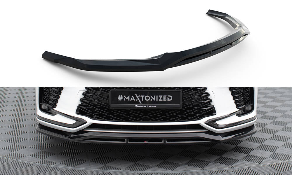 Maxton Design Street+ Spoilerlippe Front Ansatz passend für Lexus RX F-Sport Mk5 schwarz Hochglanz
