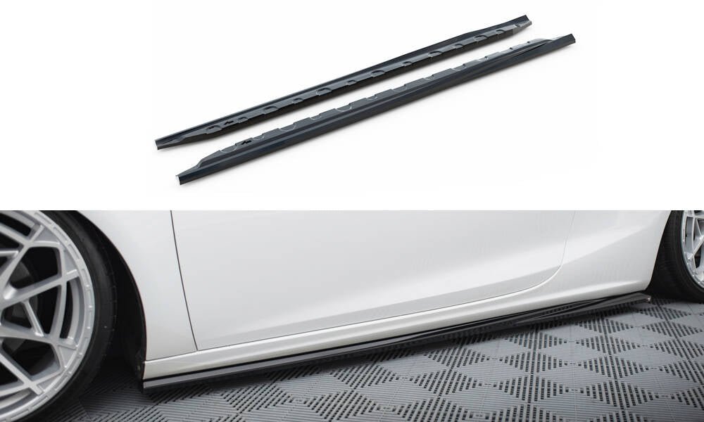 Maxton Design Street+ Seitenschweller Leisten passend für Opel Cascada schwarz Hochglanz