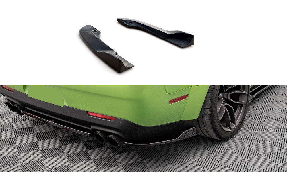 Maxton Design Heck Ansatz Flaps Diffusor passend für Dodge Challenger SRT Hellcat Widebody Mk3 schwarz Hochglanz