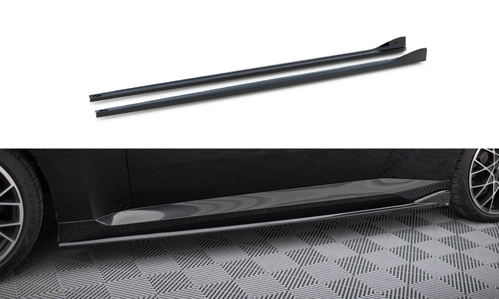 Maxton Design Street+ Seitenschweller Leisten V.2 passend für BMW 2 Coupe G42 schwarz Hochglanz