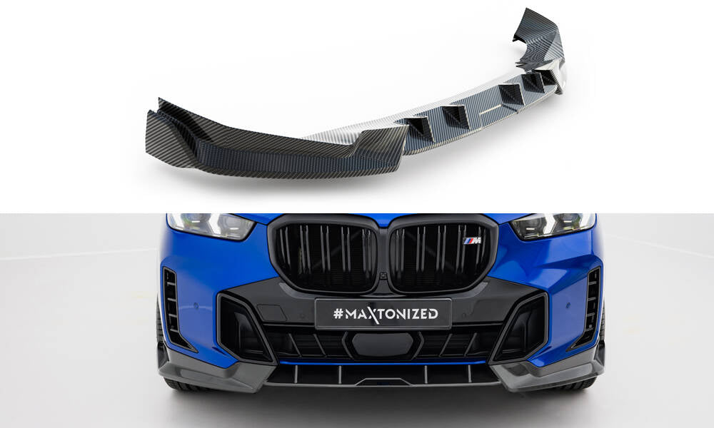 Maxton Design Prepreg Carbon Fiber Street+ Spoilerlippe Front Ansatz passend für BMW X5 M-Paket G05 Facelift
