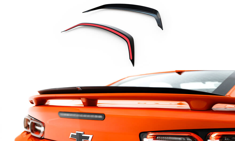 Maxton Design Spoiler CAP passend für Chevrolet Camaro SS Mk6 Facelift schwarz Hochglanz