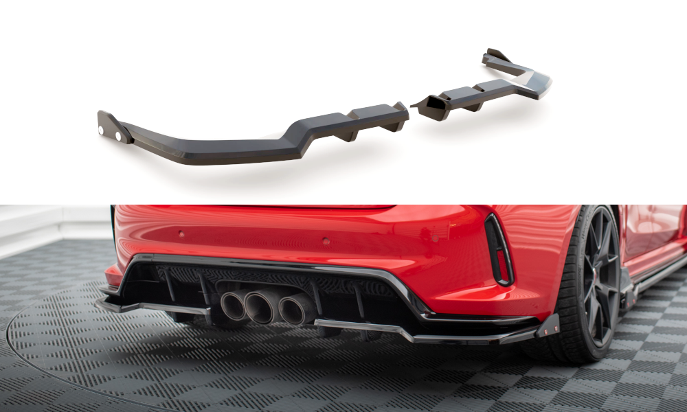 Maxton Design Street+ Mittlerer Diffusor RACE passend für V.1 + Flaps Honda Civic Type-R Mk 11