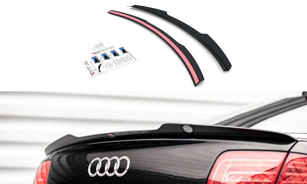 Maxton Design Spoiler CAP passend für Audi S8 D3 schwarz Hochglanz