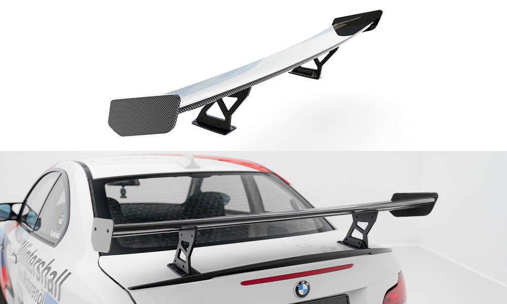 Maxton Design Carbon Spoiler With Internal Brackets Uprights V.2 BMW 1er M E82 für BMW M1 E82