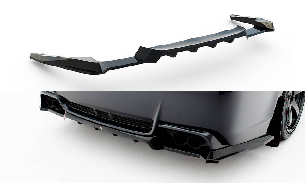 Maxton Design Street+ Mittlerer Diffusor RACE passend für Subaru Impreza WRX STI Mk3 Facelift schwarz Hochglanz