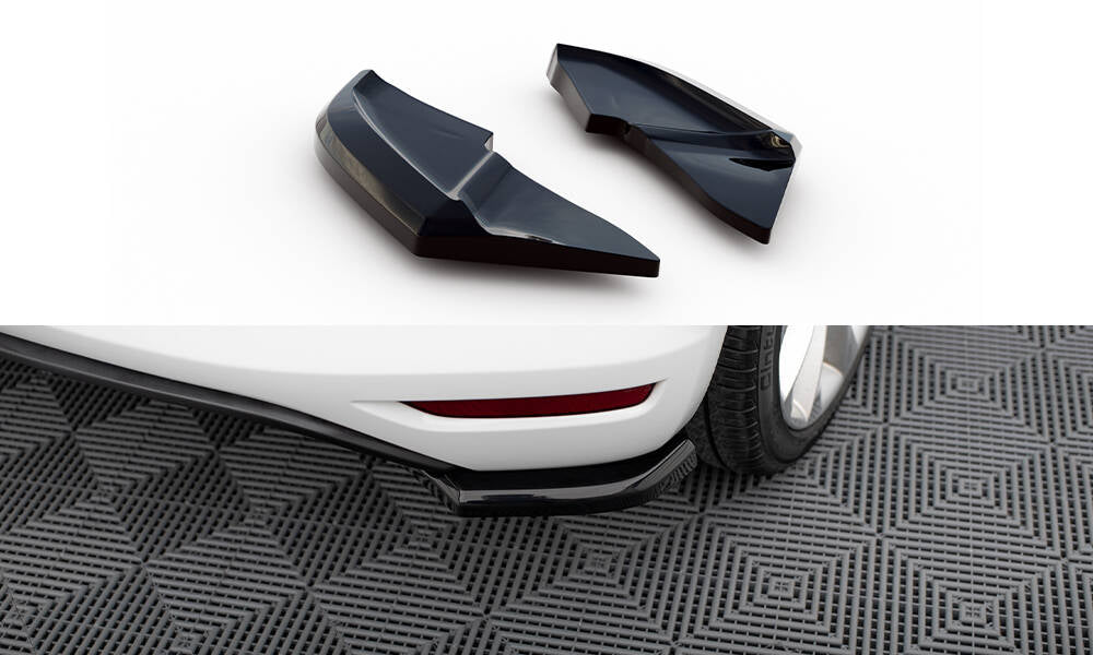 Maxton Design Heck Ansatz Flaps Diffusor V.1 passend für VW Scirocco Mk3 Facelift schwarz Hochglanz