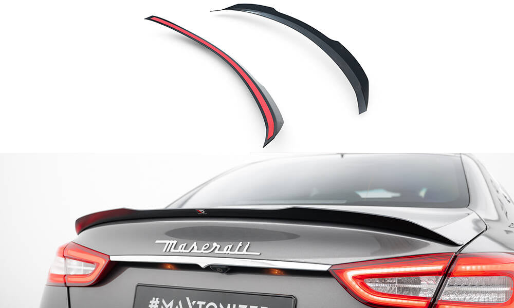 Maxton Design Spoiler CAP passend für Maserati Quattroporte Mk6 schwarz Hochglanz