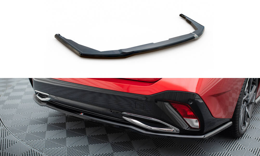 Maxton Design Heckansatz Peugeot 308 Mk3 schwarz Hochglanz für Peugeot 308 Mk3