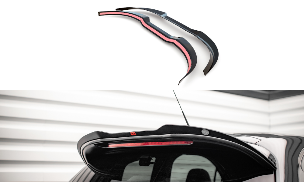 Maxton Design Spoiler CAP passend für Peugeot 208 GTi Mk1 schwarz Hochglanz