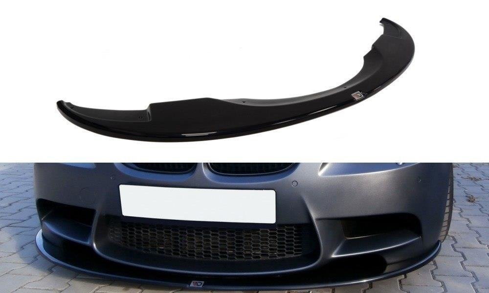 Maxton Design Street+ Spoilerlippe Front Ansatz passend für BMW M3 E92 / E93 schwarz Hochglanz