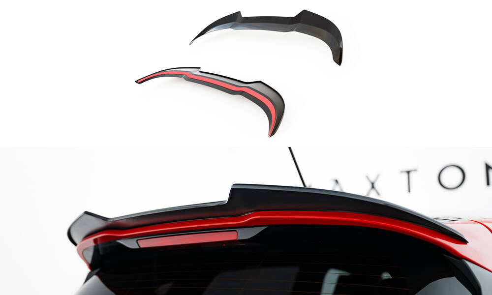 Maxton Design Spoiler CAP V.1 passend für Ford Fiesta Mk8 ST / ST-Line schwarz Hochglanz