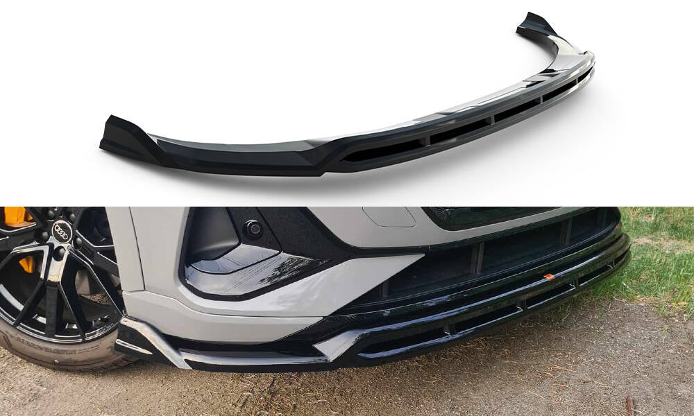 Maxton Design Street+ Spoilerlippe Front Ansatz passend für Audi e-Tron S-Line schwarz Hochglanz